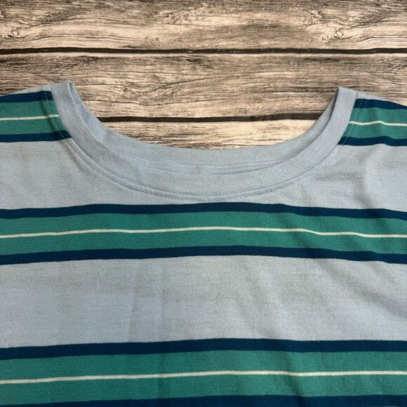 SO Womens Striped Long Sleeve T Tee Shirt XL Extra Large Blue Teal White NWT NEW - Picture 5 of 12